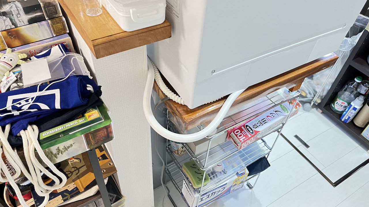 給水ホースの取り回しの様子