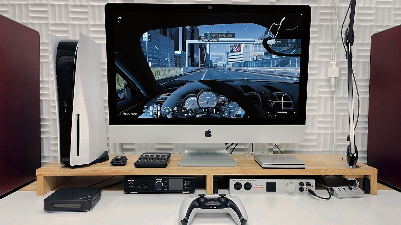 GC555でiMacを外部ディスプレイ化した様子