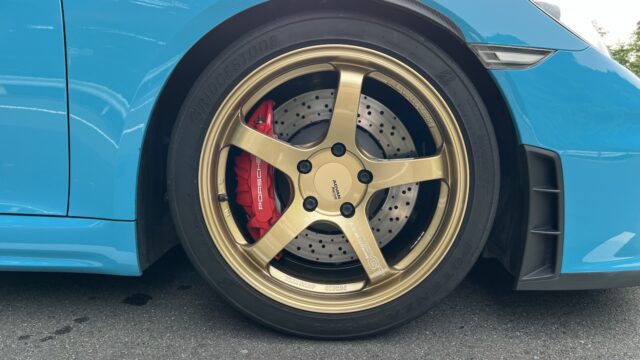 今回の718Cayman GT4に装着されていた社外ホイール