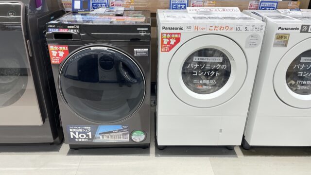 DX12Pとパナソニックの10kgの洗濯機