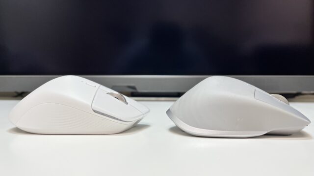 MX Master 4とMX Master 3(右側面)